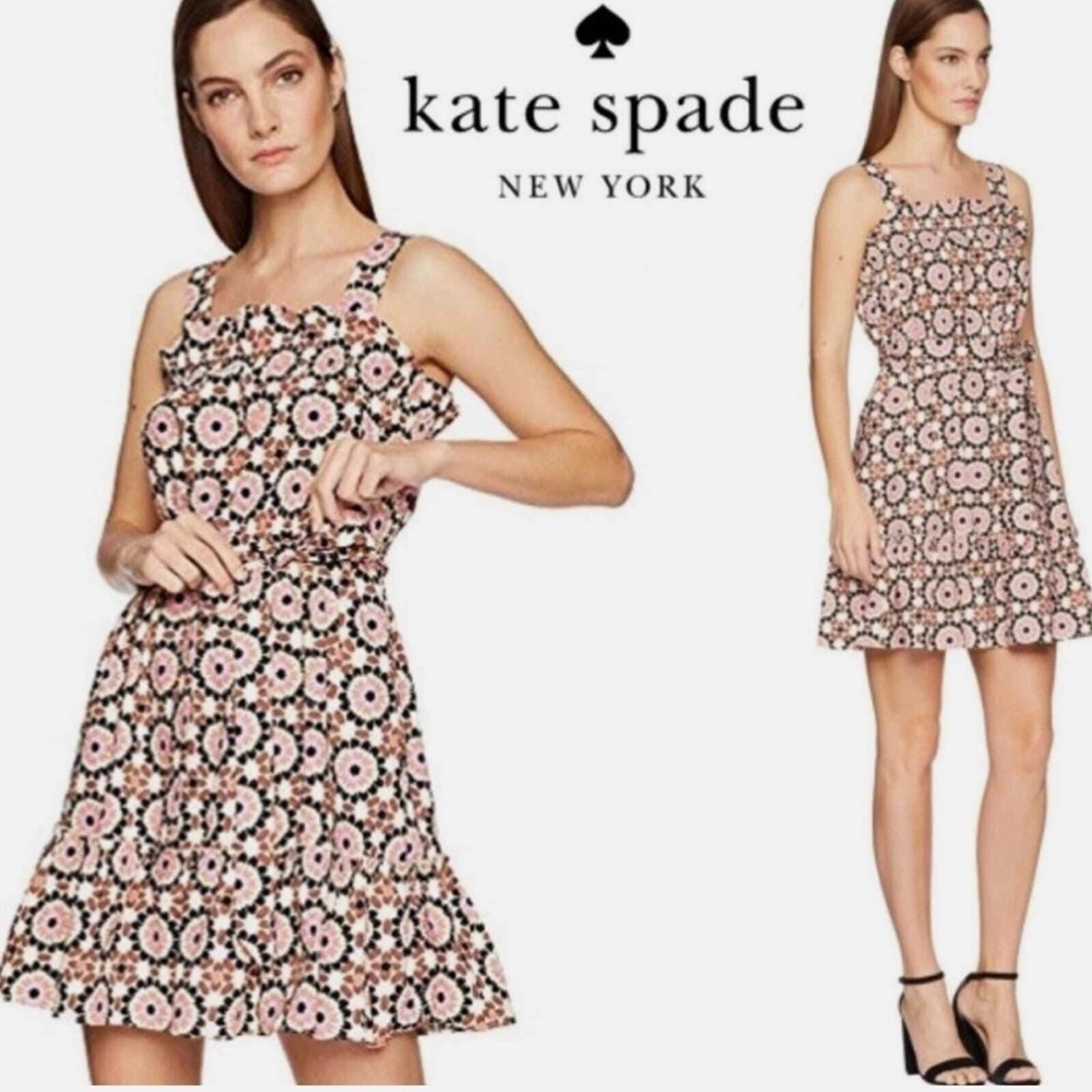 Kate Spade Black and Pink Floral Mini Dress